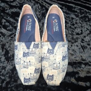Bob's For Cats Sketcher shoes flats Sz 8 GUC Memory Foam